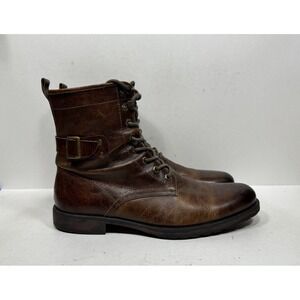 Aston Grey RockCastle Men's Size 13 Distressed Brown Boots Side Zipper